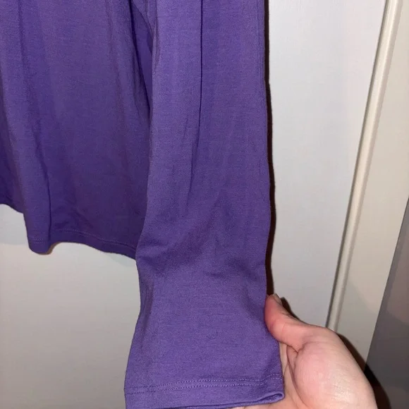 Eileen Fisher Purple Long Sleeve Top - Picture 3 of 5